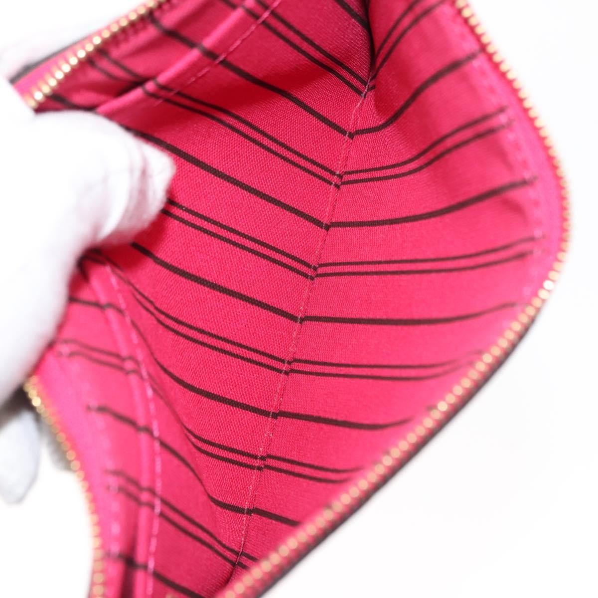 Louis Vuitton Neverfull Pochette Monogram Canvas, BROWN, CANVAS, Clutche & pouche