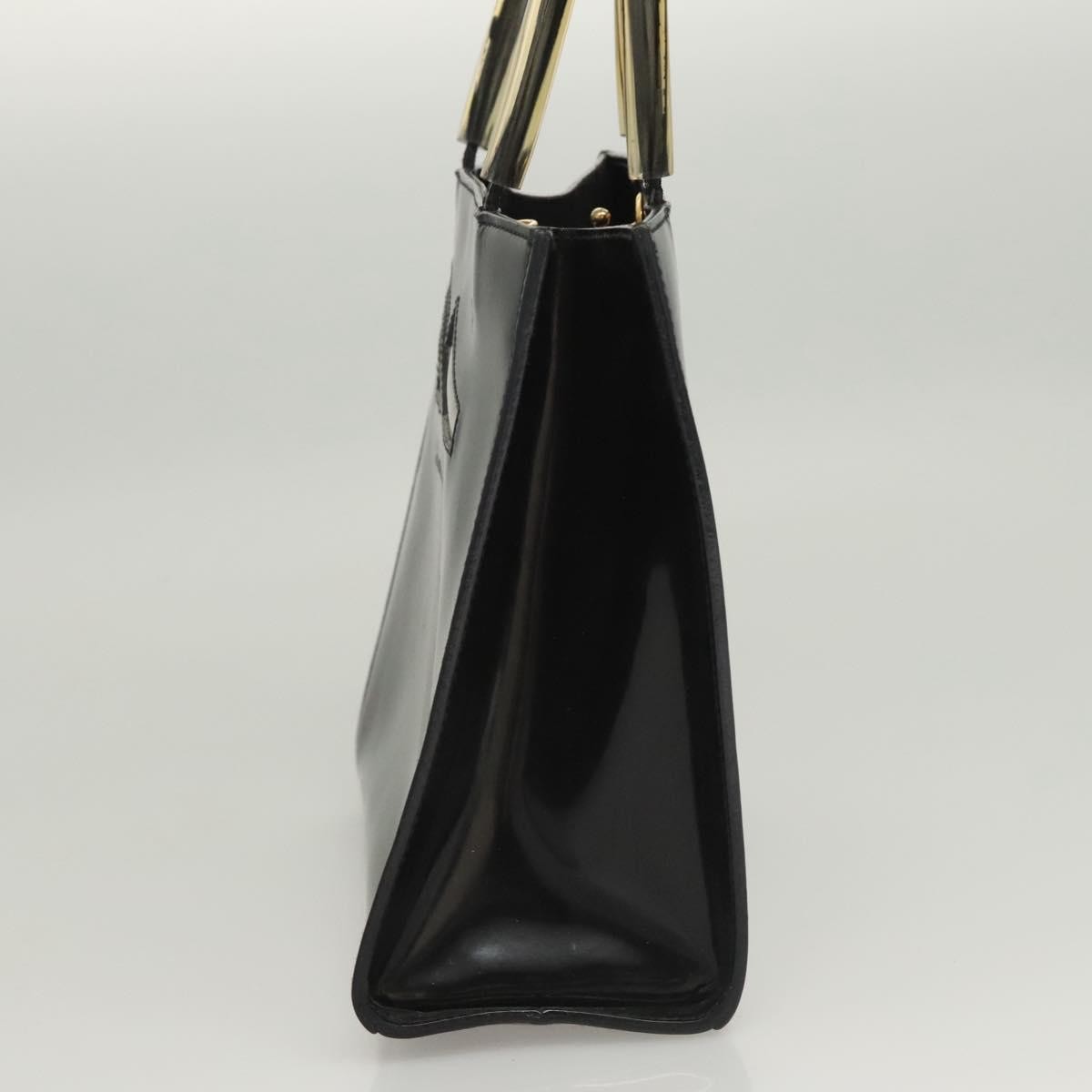 Salvatore Ferragamo Shopper Tote Patent Leather, BLACK, PATENT_LEATHER, Tote bag