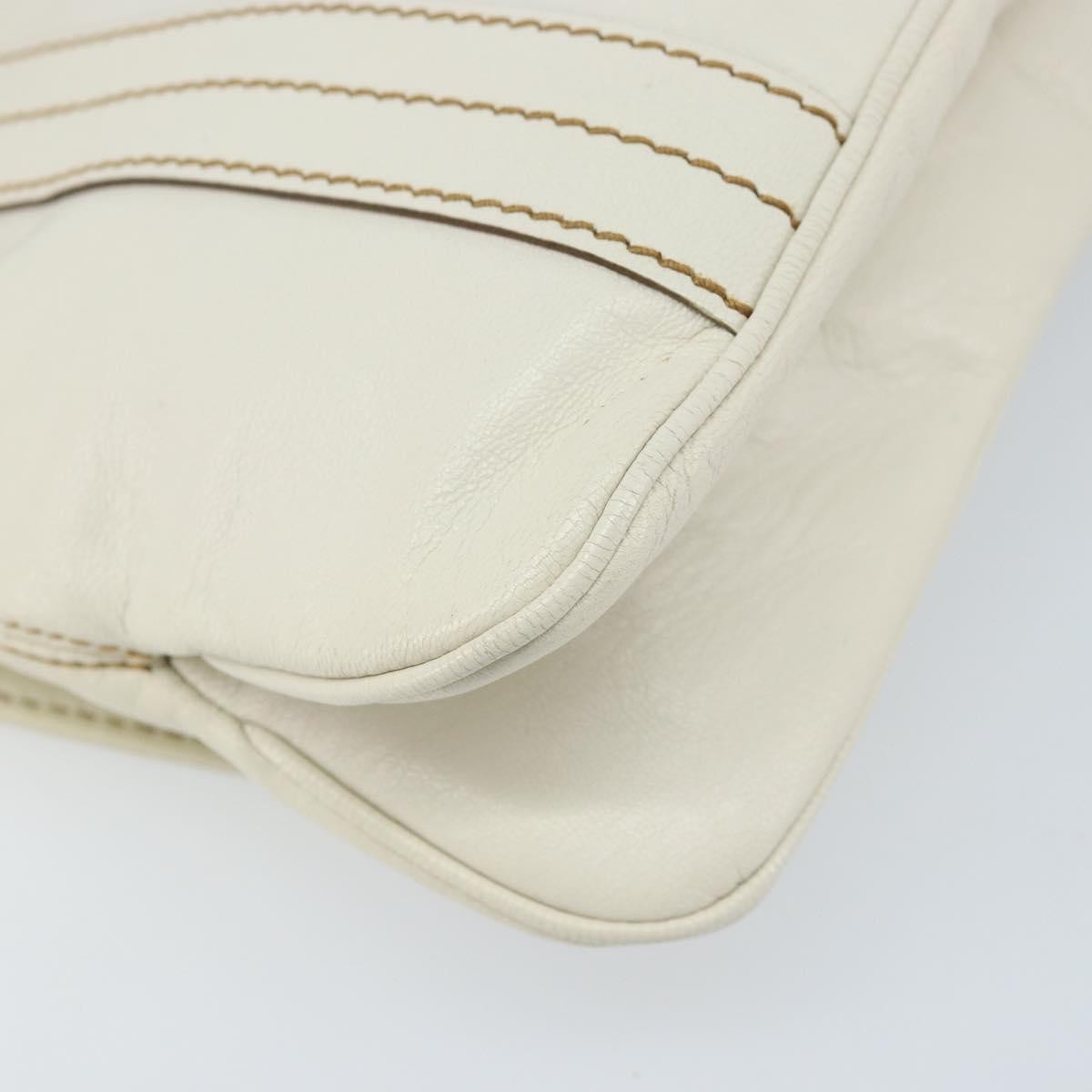 Gucci Vintage Handbag Leather, WHITE, LEATHER, Handbag