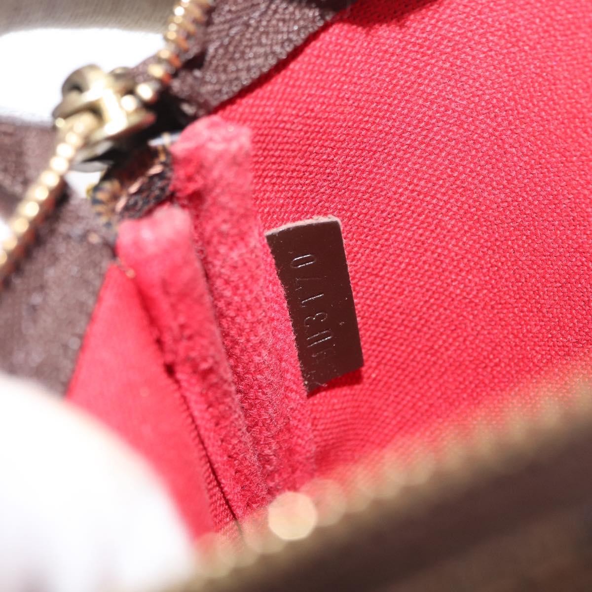 Louis Vuitton Mini pochette accessoires Damier Canvas, BROWN, CANVAS, Clutche & pouche