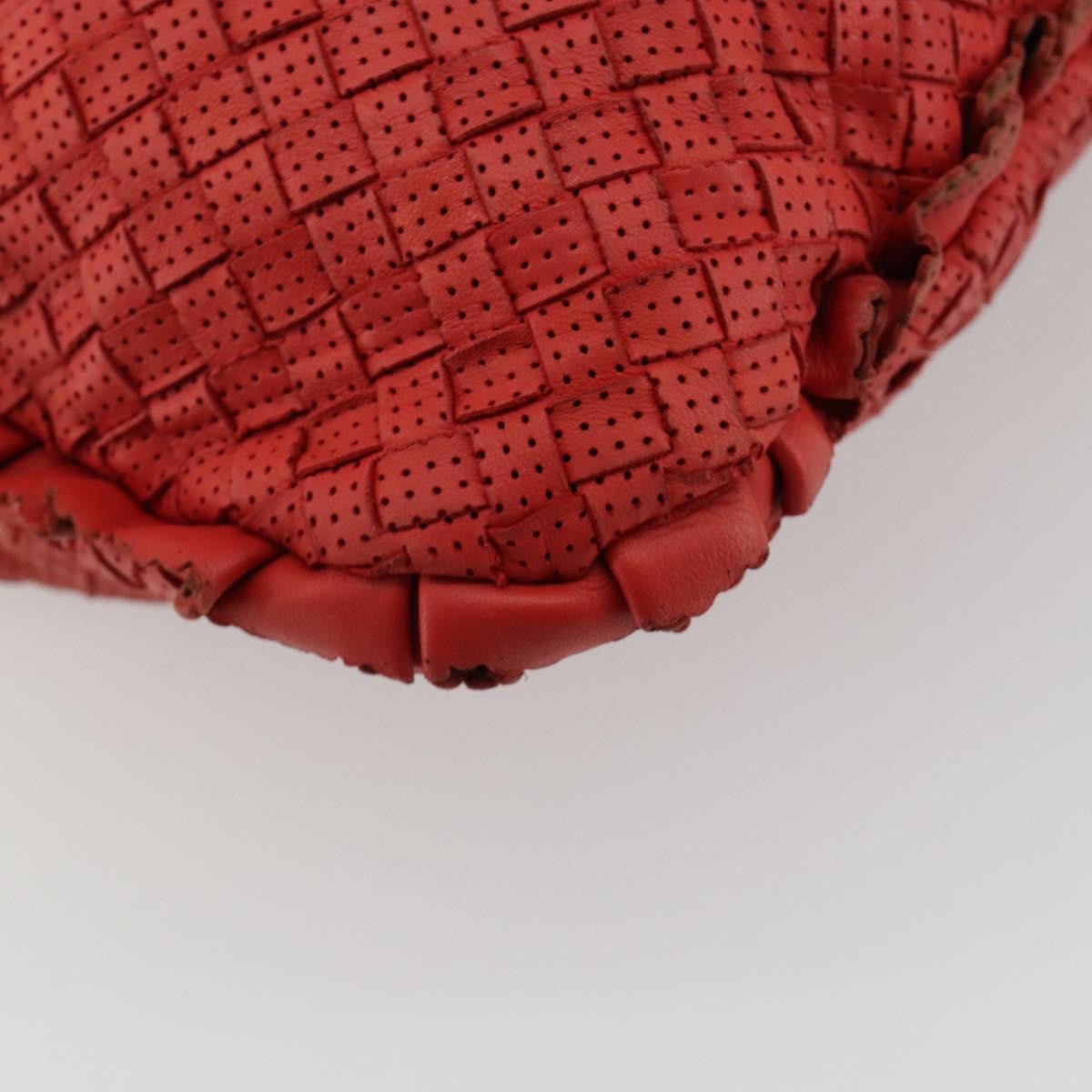 Bottega Veneta Intrecciato Shoulder bag Leather, Red, Leather, Shoulder Bag