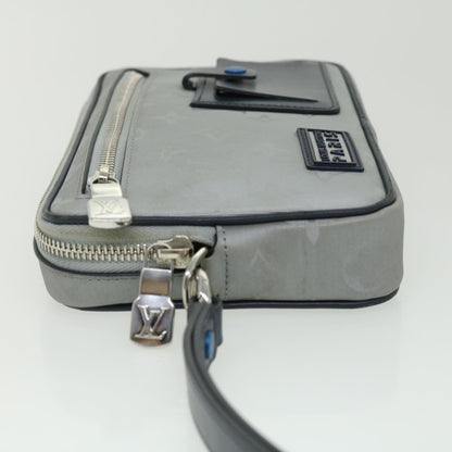 Louis Vuitton Alpha Clutch Limited Edition Monogram Satellite Canvas, SILVER, NYLON, Clutche & pouche