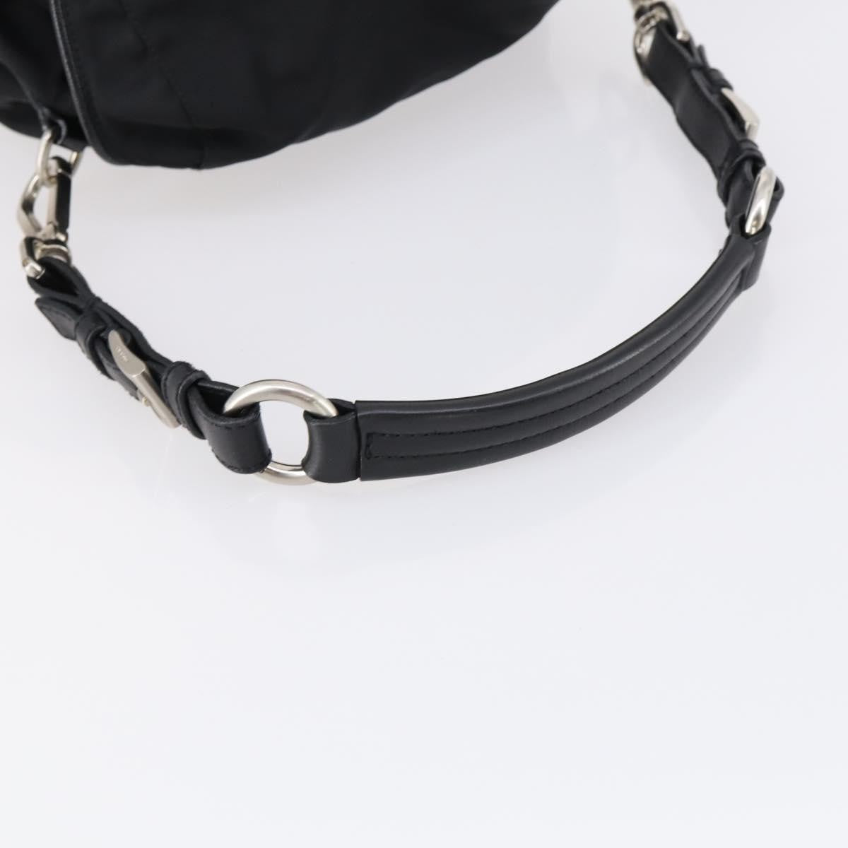 Prada Double Pocket Shoulder Bag Tessuto, BLACK, NYLON, Shoulder bag