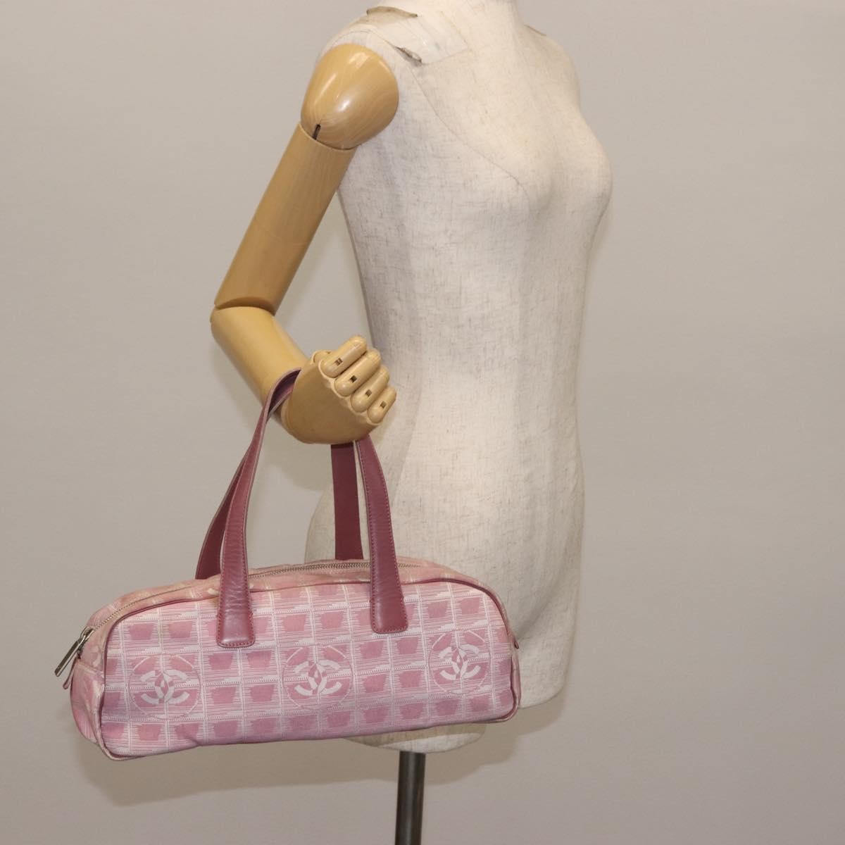 Chanel Travel Line Satchel Nylon, PINK, NYLON, Handbag