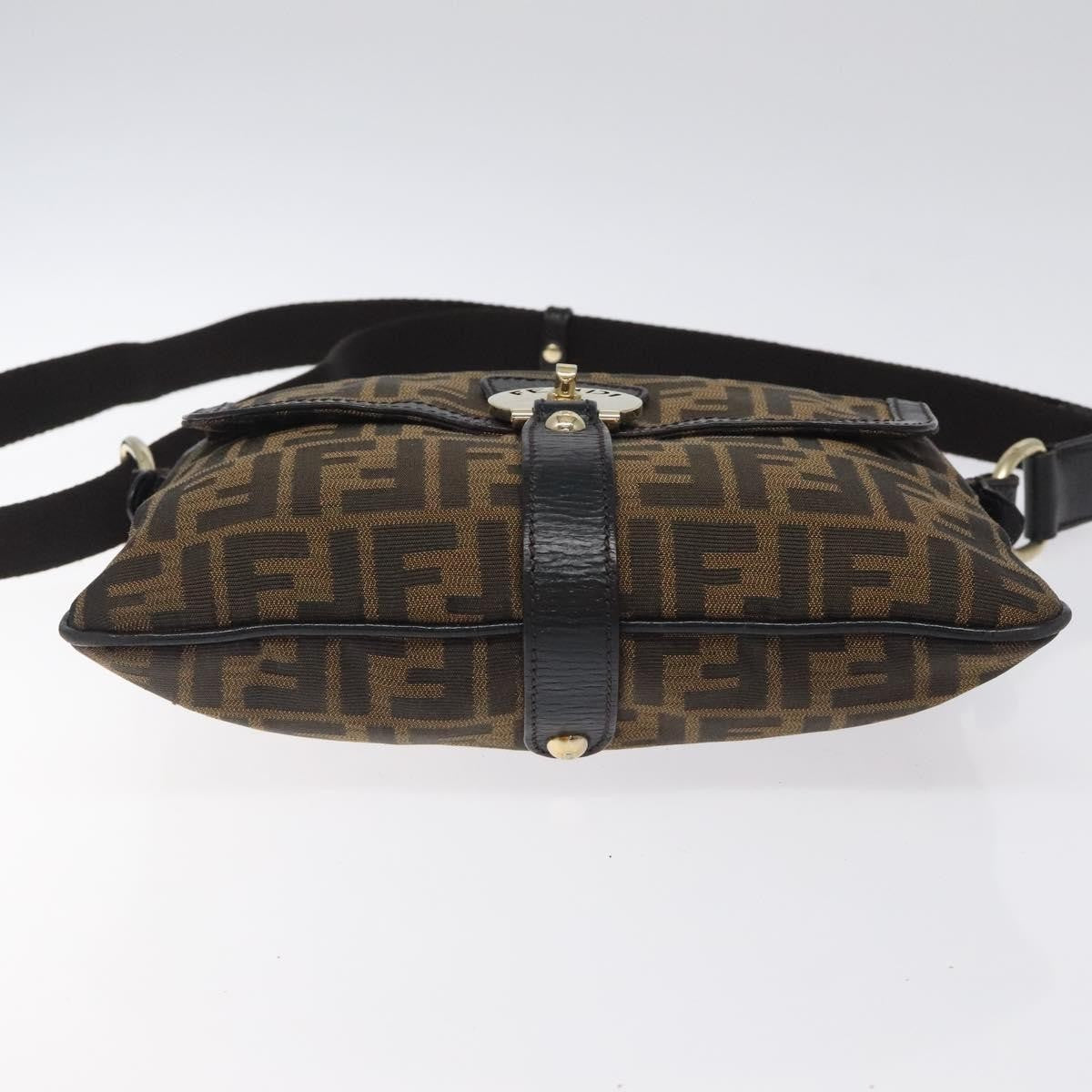 Fendi Chef Zip Crossbody Bag Zucca Canvas, BROWN, CANVAS, Crossbody bag