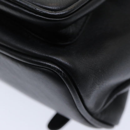 Gucci Vintage Bamboo Backpack Leather, Black, Leather, Backpack