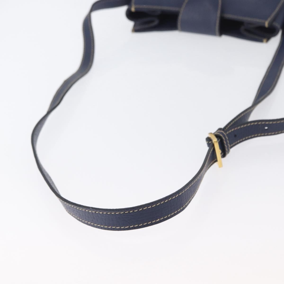Loewe Vintage Shoulder Bag Leather, NAVY, LEATHER, Shoulder bag