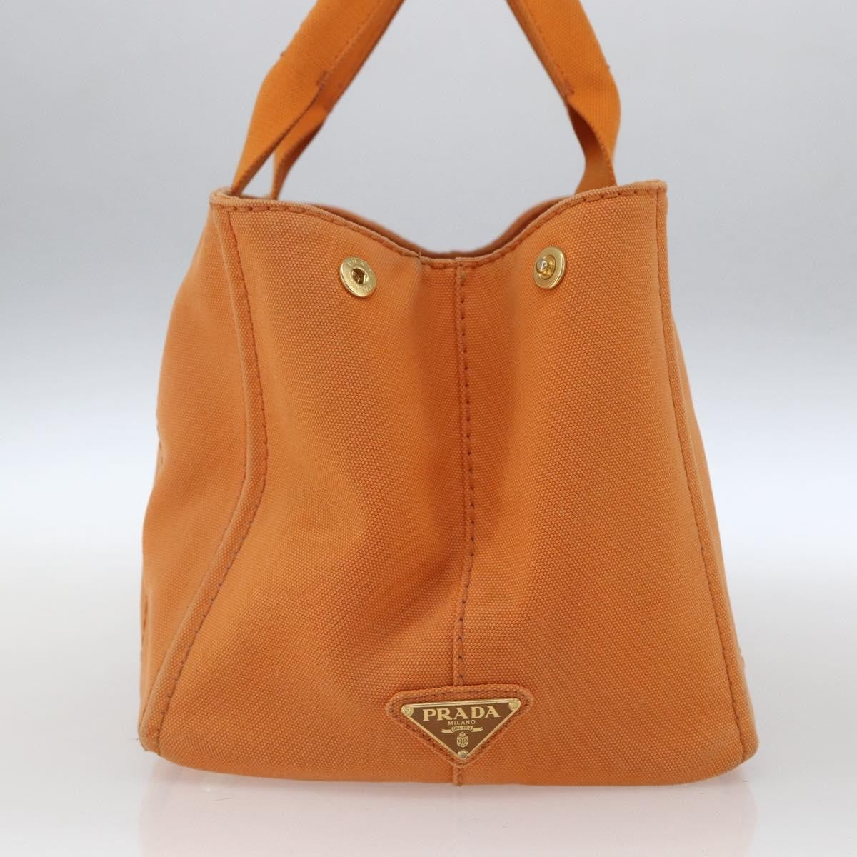 Prada Canapa Tote Canvas, ORANGE, CANVAS, Tote bag