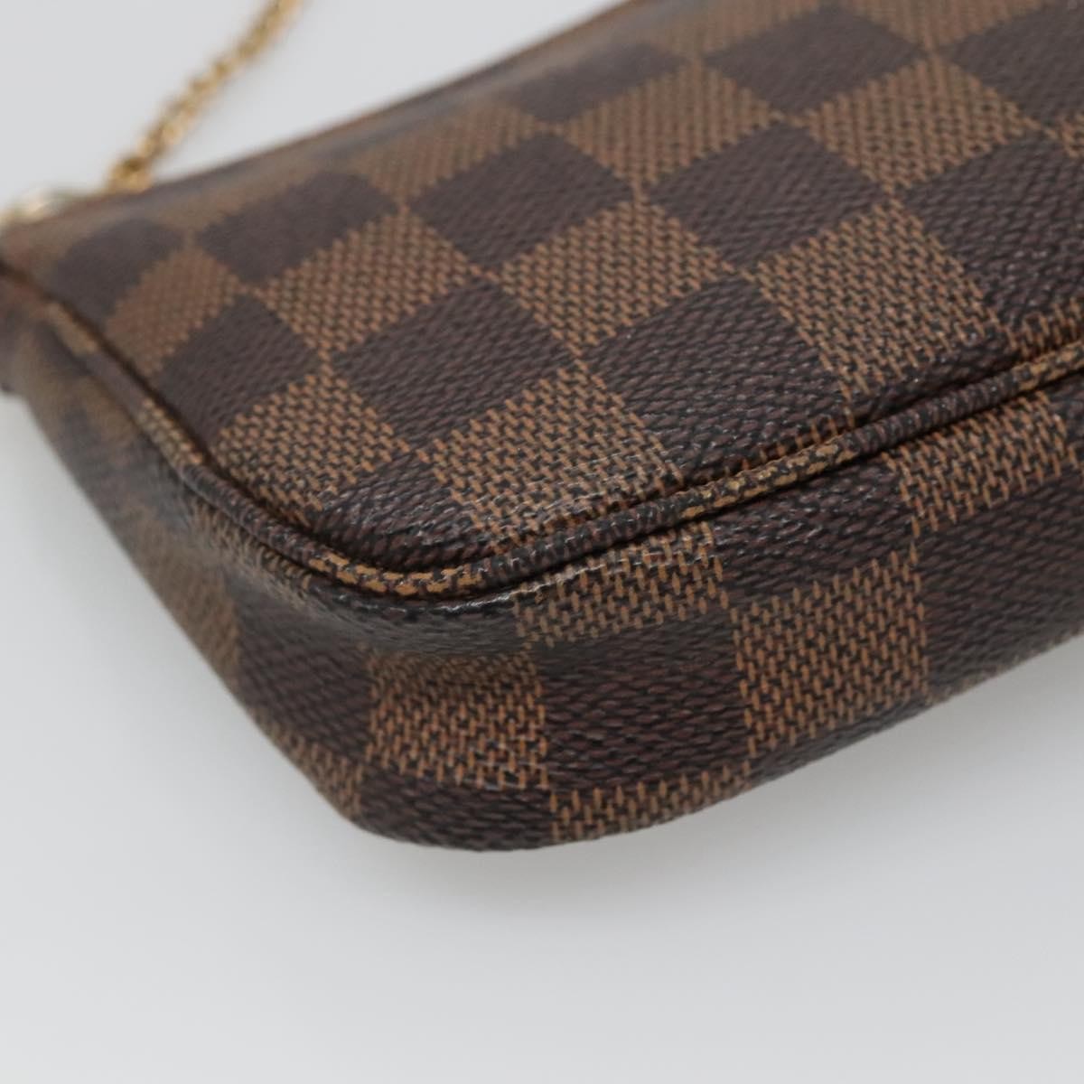 Louis Vuitton Pochette Accessoires Damier, BROWN, CANVAS, Clutche & pouche