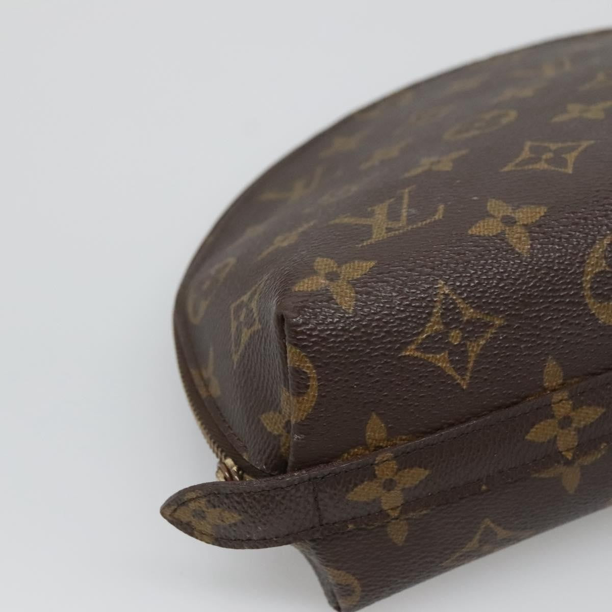 Louis Vuitton Trousse demi ronde Canvas, BROWN, CANVAS, Toiletry Case
