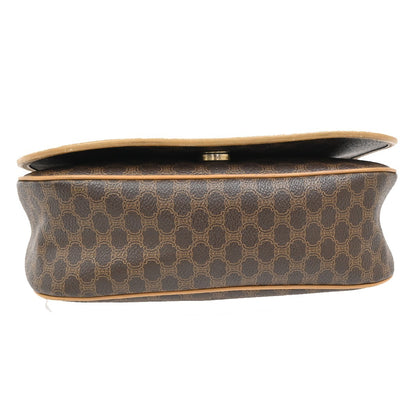 Celine Macadam Shoulder Bag PVC Leather, BROWN, PVC, Shoulder bag