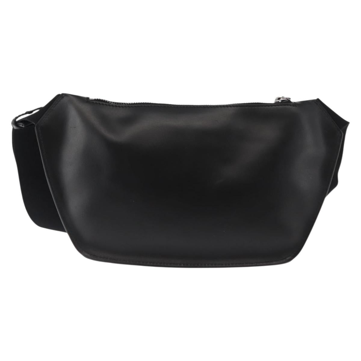 Versace Crossbody Pouch Studded Leather, BLACK, LEATHER, Clutche & pouche