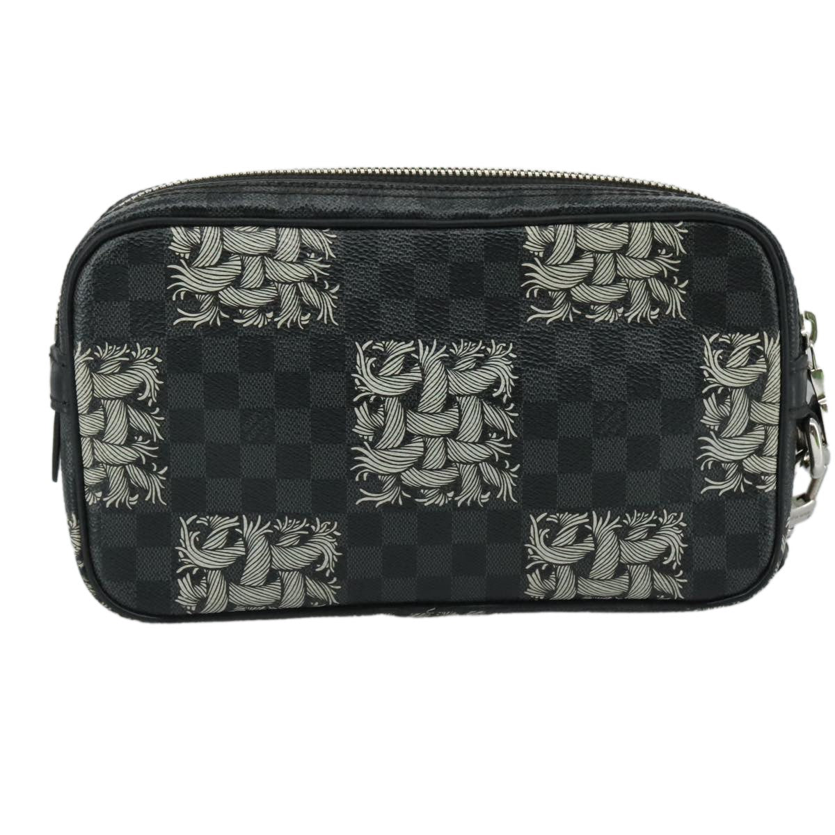 Louis Vuitton Pochette Volga Limited Edition Nemeth Damier Graphite, GRAY, CANVAS, Clutche & pouche