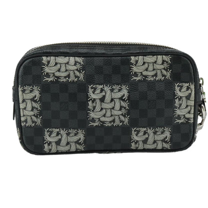 Louis Vuitton Pochette Volga Limited Edition Nemeth Damier Graphite, GRAY, CANVAS, Clutche & pouche