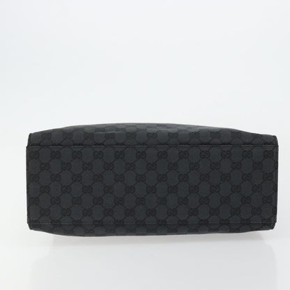 Gucci Vintage Bamboo Handle Tote GG Nylon, Black, Nylon, Tote Bag