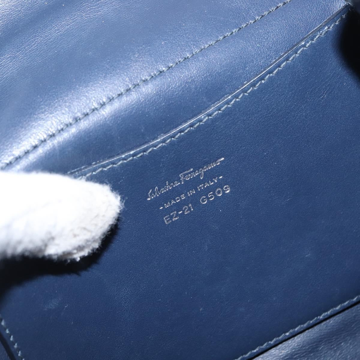 Salvatore Ferragamo Vala Handbag Leather, NAVY, DENIM_JEANS, Handbag