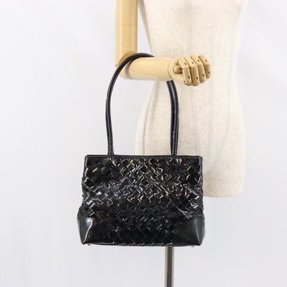 Bottega Veneta Intrecciato Tote Patent leather, BLACK, PATENT_LEATHER, Tote bag