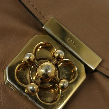 Chloe Elsie Convertible Satchel Leather, BEIGE, LEATHER, Handbag