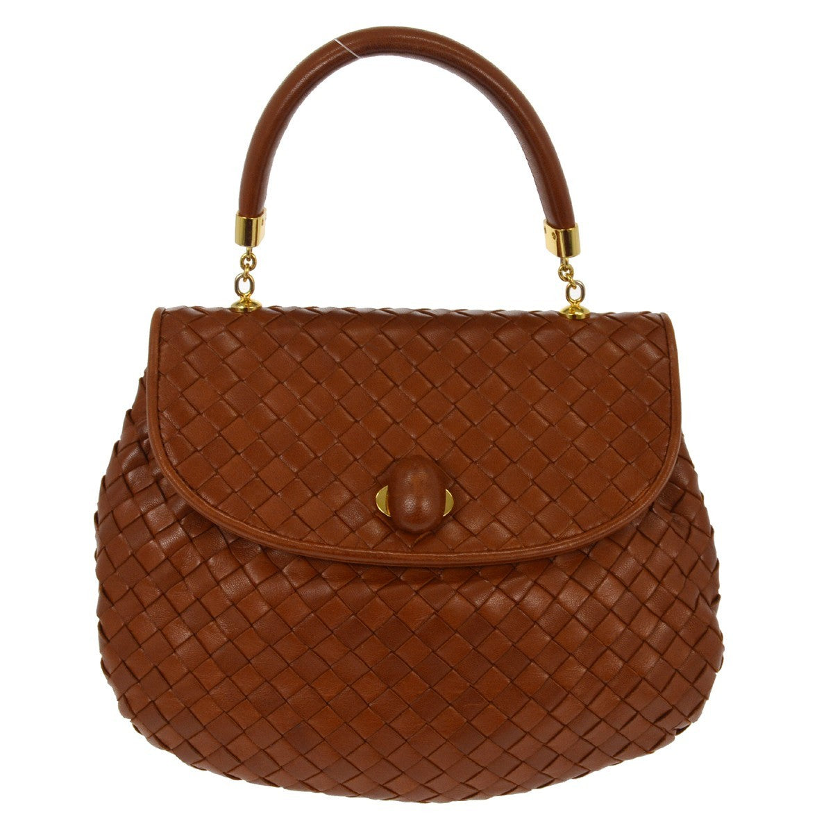 Bottega Veneta Intrecciato Handbag Leather, BROWN, LEATHER, Handbag