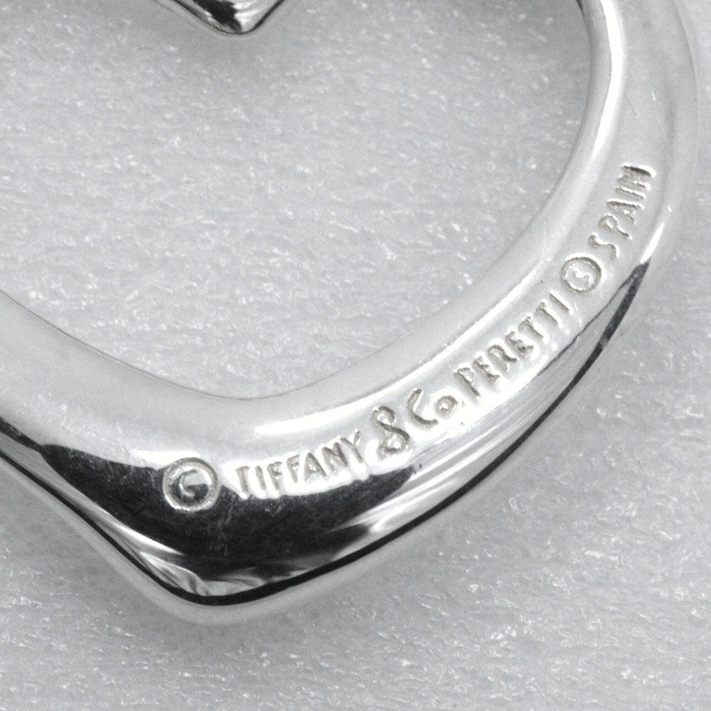 Tiffany & Co. Elsa Peretti Open Heart Pendant Necklace Sterling Silver, SILVER, SILVER, Necklace