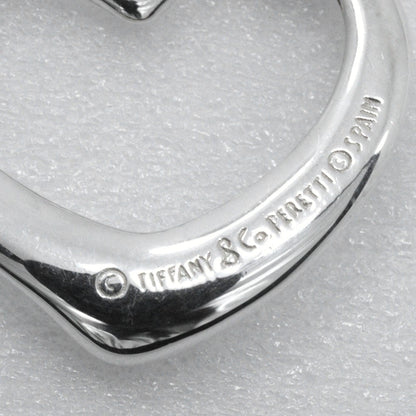 Tiffany & Co. Elsa Peretti Open Heart Pendant Necklace Sterling Silver, SILVER, SILVER, Necklace