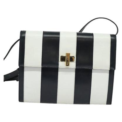 Celine Shoulder Bag Leather, WHITE, LEATHER, Shoulder bag