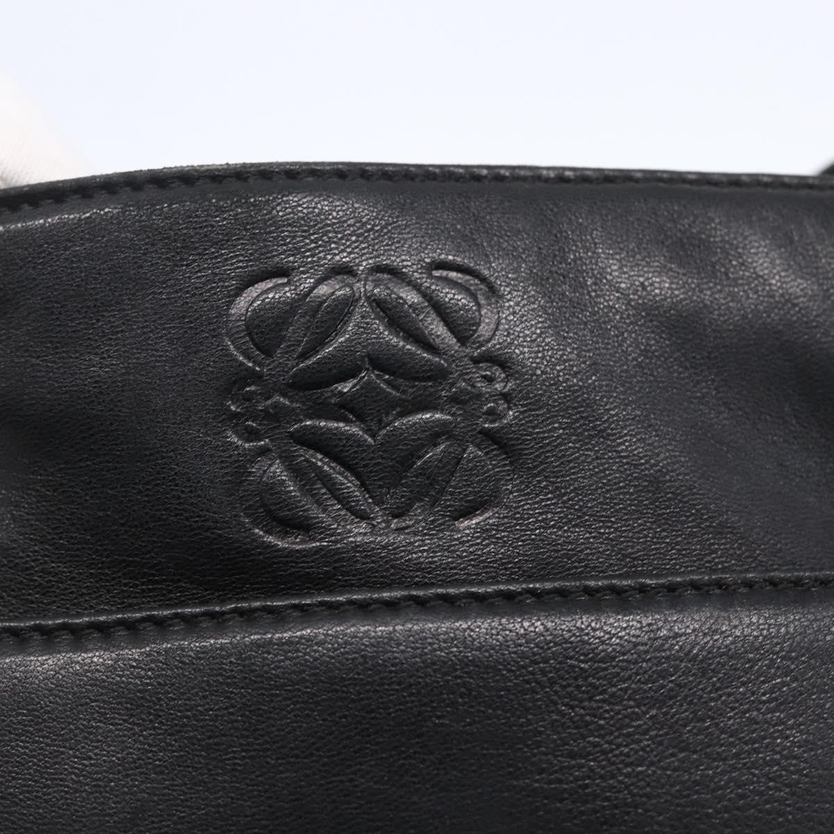Loewe Anagram Shoulder Bag Leather, BLACK, LEATHER, Shoulder bag