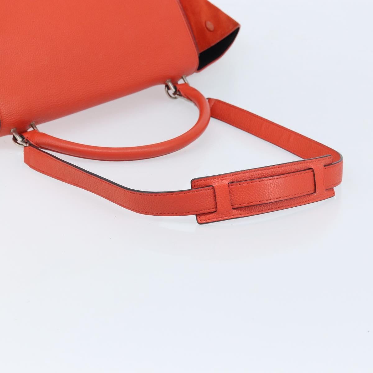 Celine Trapeze Bag Leather with Suede, Orange, Leather, Handbag