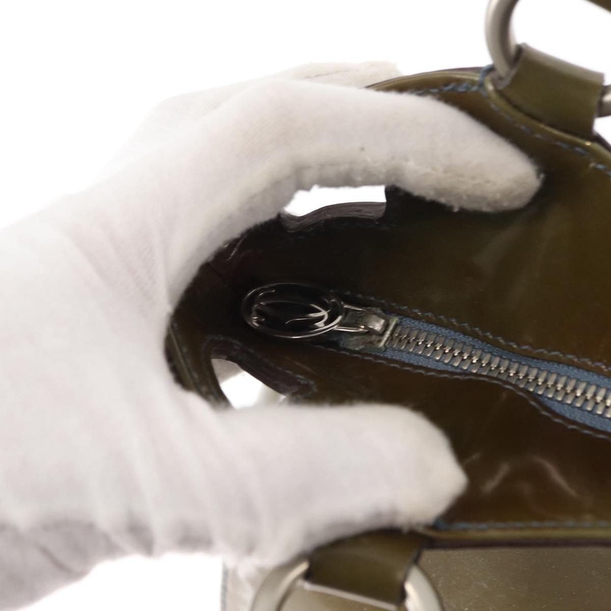 cartier Marcello Handbag Patent leather, KHAKI, PATENT_LEATHER, Handbag