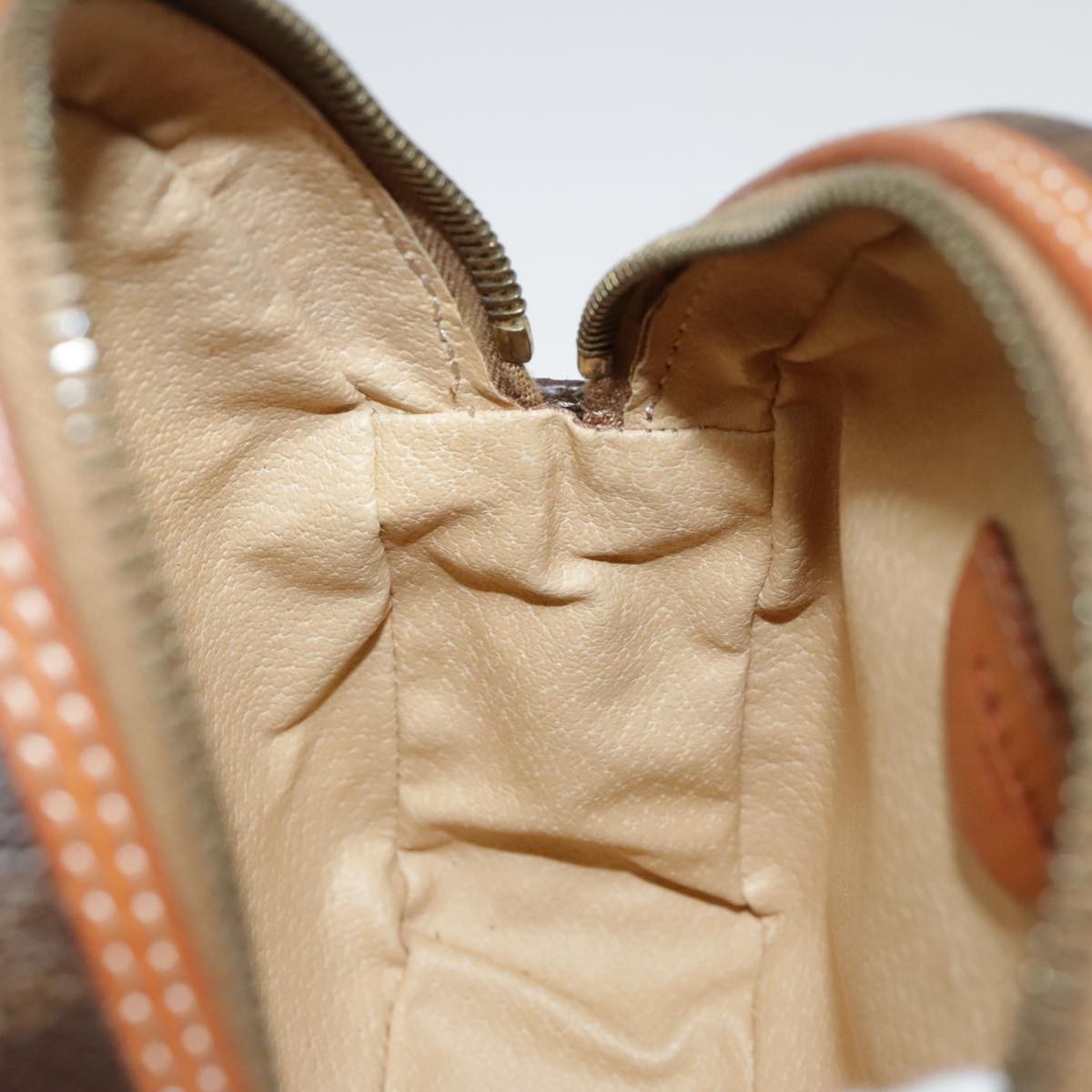 Celine Vintage Macadam Circle Logo Shoulder Bag Canvas and Leather, Brown, Canvas, Shoulder Bag