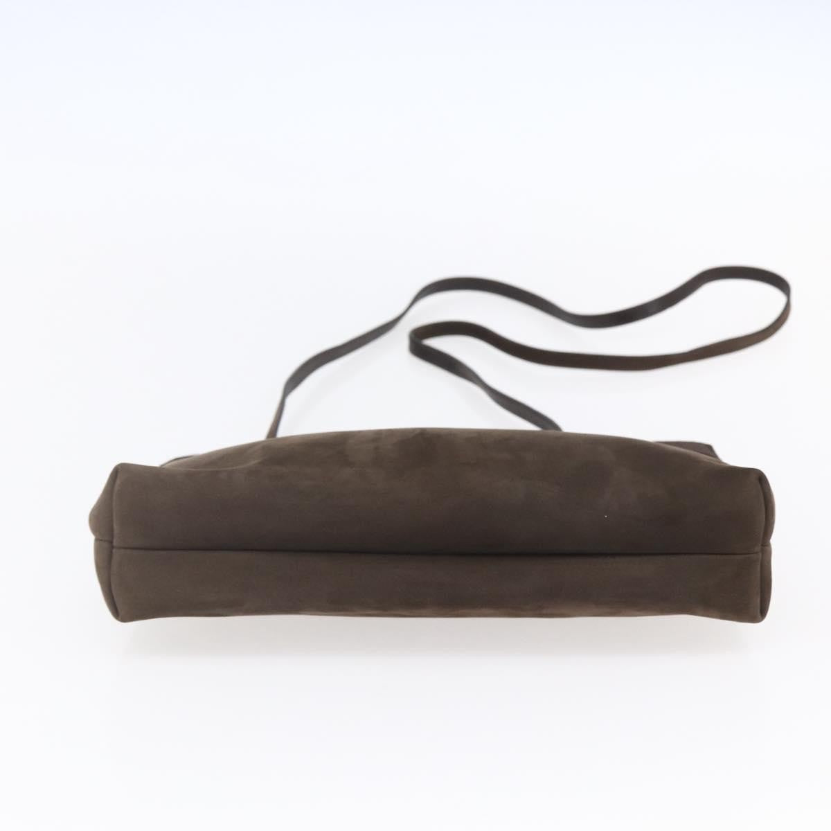 Salvatore Ferragamo Vala Shoulder Bag Suede, BROWN, SUEDE, Shoulder bag