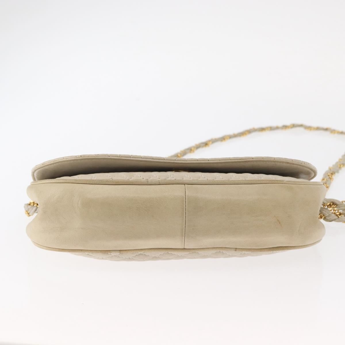 Bally Vintage Shoulder Bag Quilted leather, WHITE, LEATHER, Shoulder bag