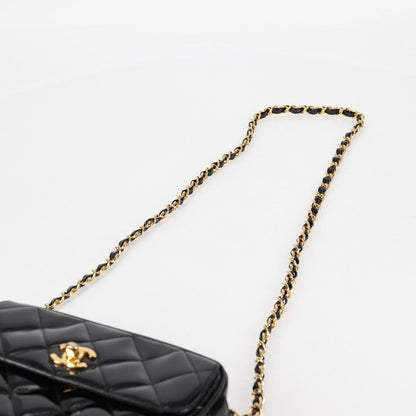 Chanel Vintage Square Front Pocket Camera Bag Quilted Patent, BLACK, PATENT_LEATHER, Crossbody bag
