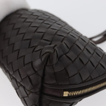 Bottega Veneta Intrecciato Leather, BROWN, LEATHER, Clutche & pouche