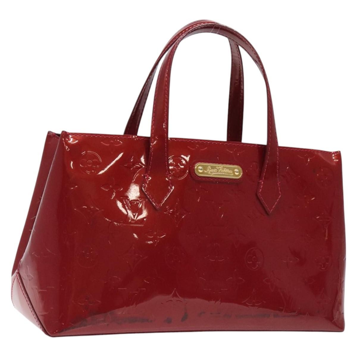 Louis Vuitton Wilshire Handbag Monogram Vernis, RED, PATENT_LEATHER, Handbag