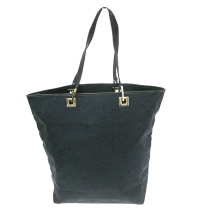 Gucci Vintage Bucket Shopping Tote GG Canvas, BLACK, CANVAS, Tote bag