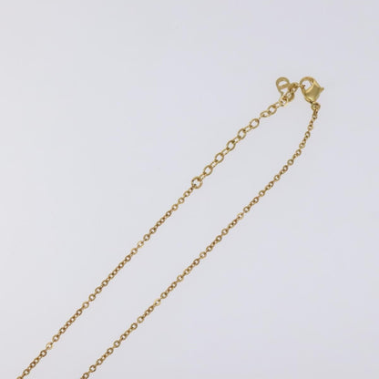 Christian Dior Logo Heart Pendant Necklace Metal, GOLD, METAL, Necklace