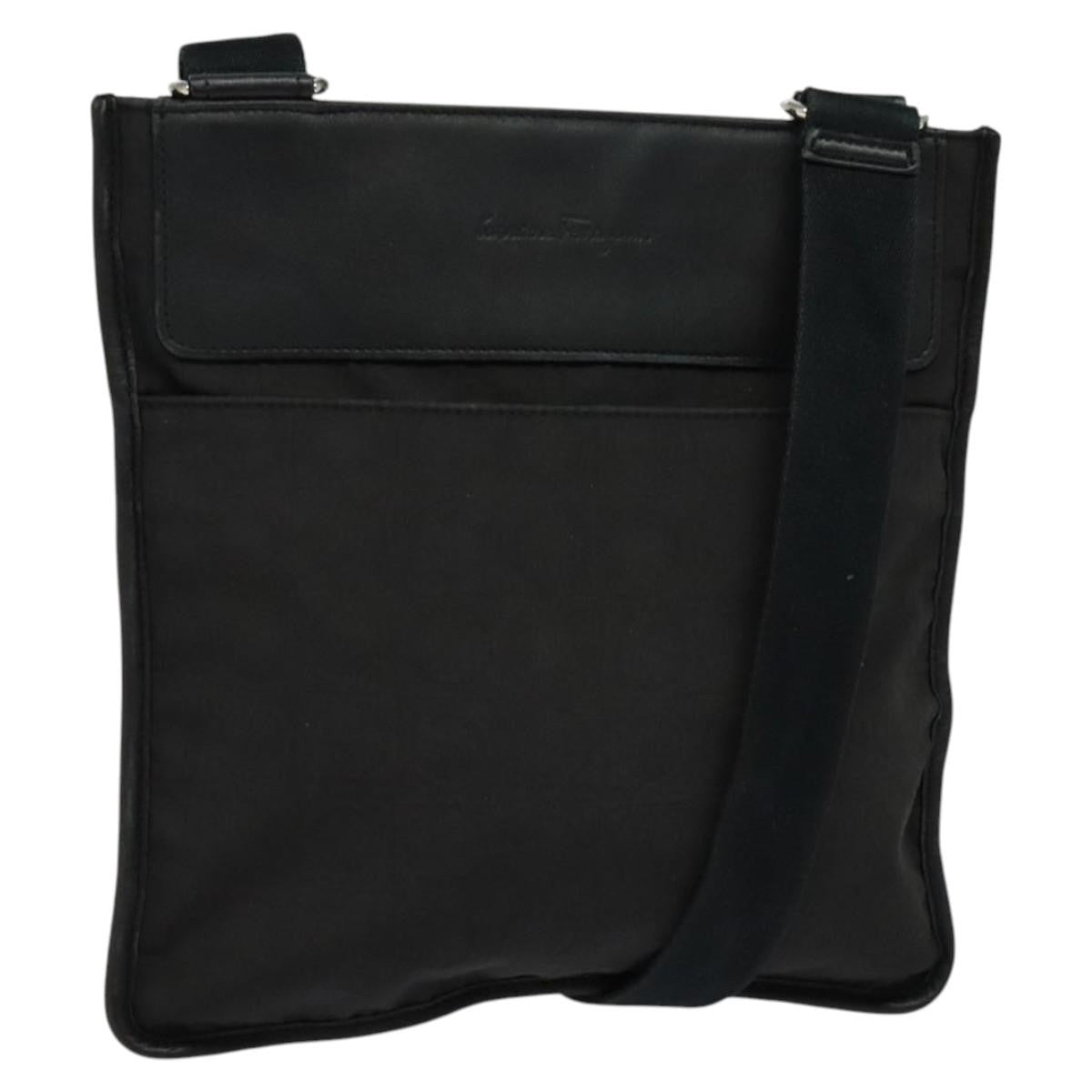 Salvatore Ferragamo Vintage Shoulder Bag Nylon, Black, Nylon, Shoulder Bag