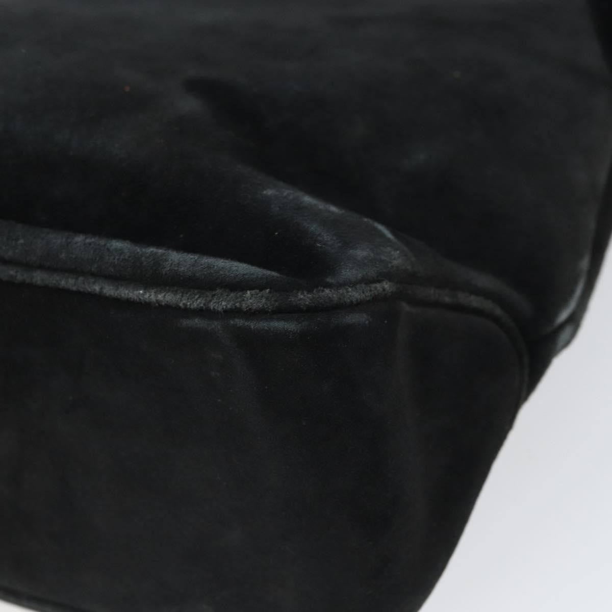 Salvatore Ferragamo Vala Shoulder Bag Suede, BLACK, SUEDE, Shoulder bag