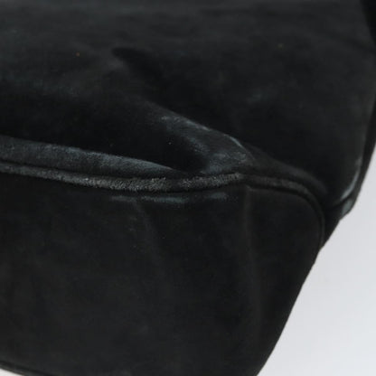 Salvatore Ferragamo Vala Shoulder Bag Suede, BLACK, SUEDE, Shoulder bag