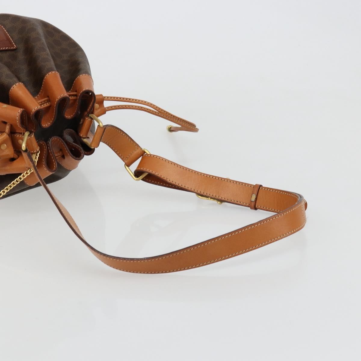 Celine Macadam Shoulder Bag PVC Leather, Brown, PVC, Shoulder Bag