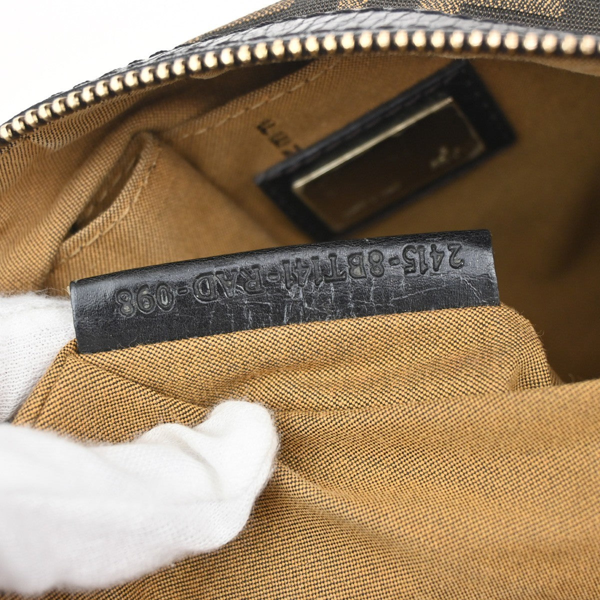 Fendi Chef Zip Crossbody Bag Zucca Canvas, BROWN, CANVAS, Shoulder bag