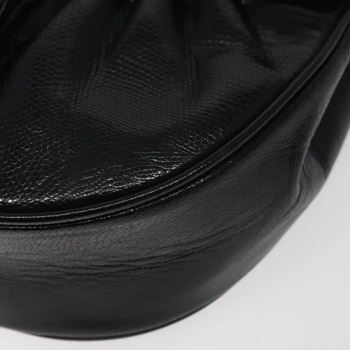 Saint Laurent Vintage Shoulder Bag Leather, BLACK, LEATHER, Shoulder bag