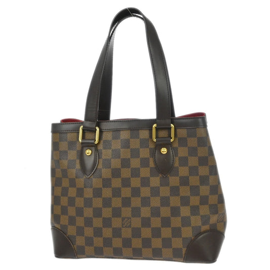 Louis Vuitton Hampstead Handbag Damier, BROWN, CANVAS, Tote bag