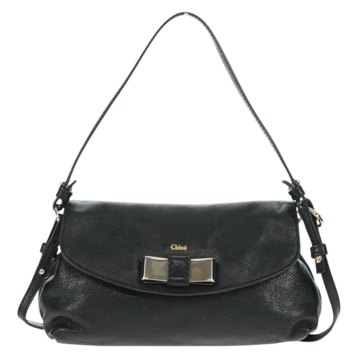 Chloe Lily Shoulder bag Leather, BLACK, LEATHER, Shoulder bag