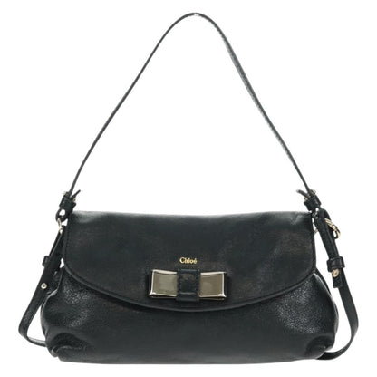 Chloe Lily Shoulder bag Leather, BLACK, LEATHER, Shoulder bag