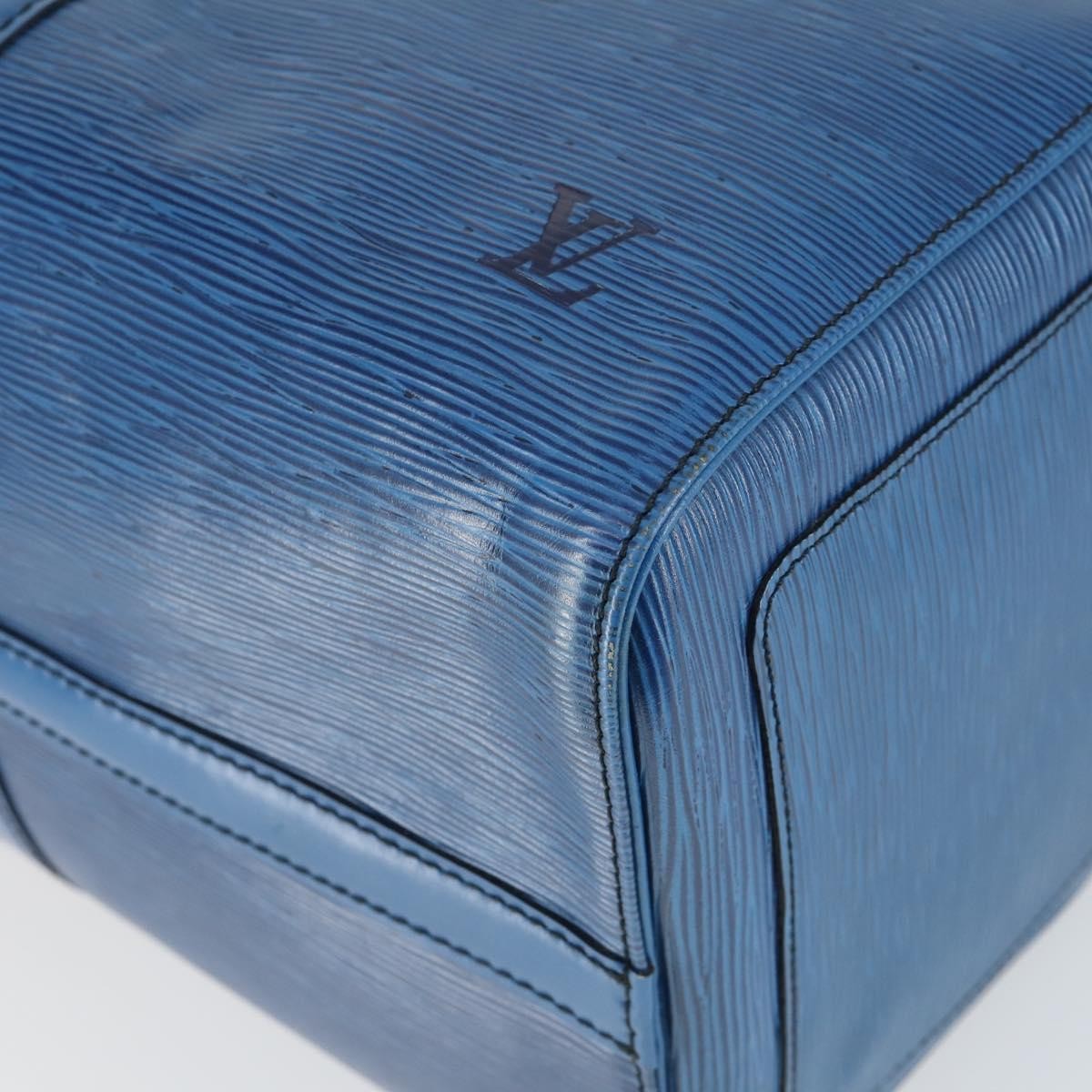 Louis Vuitton Keepall Bag Epi Leather, BLUE, LEATHER, Travel bag