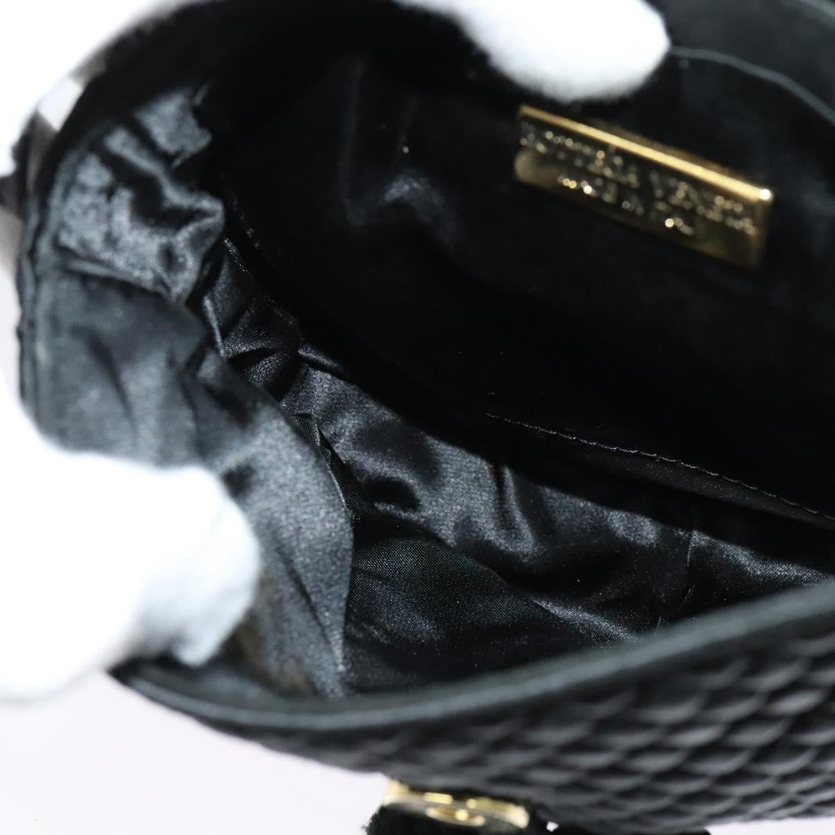 Bottega Veneta Intrecciato Clutch bag Calfskin, BLACK, SATIN, Shoulder bag