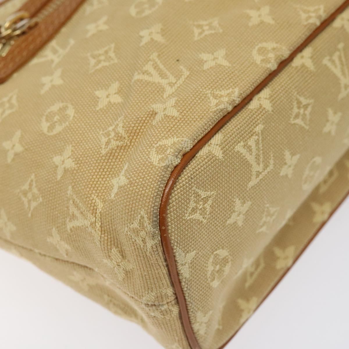 Louis Vuitton Lucille Handbag Mini Lin, BEIGE, CANVAS, Handbag