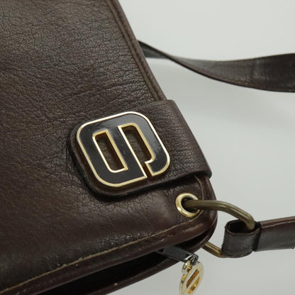 Christian Dior CD Shoulder bag Leather, BROWN, LEATHER, Shoulder bag